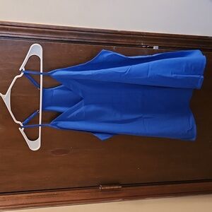 Womens XXL Spaghetti strap racerback blue top